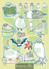 文鳥シール　緑