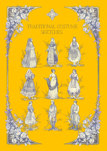 TRADITIONAL COSTUME SKETCHES