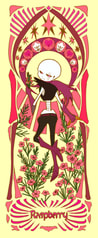 ミュシャ風しおりraspberry(swapfell red sans)
