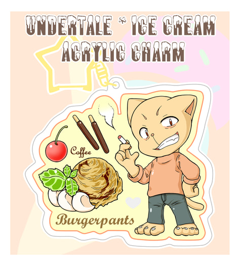 UNDERTALE×アイスクリーム アクリルキーホルダー バーガーパンツ