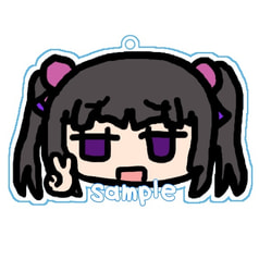 298円の顔文字アクリルストラップ
