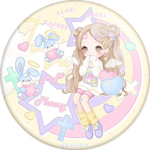 Angel Rabbit Badge