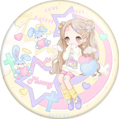 Angel Rabbit Badge