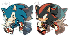 ソニック＆シャドウアクリルチャーム