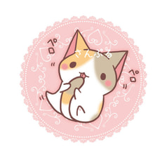 ウッドボールチェーン（ねこ）