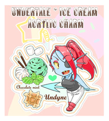 UNDERTALE×アイスクリーム アクリルキーホルダー アンダイン