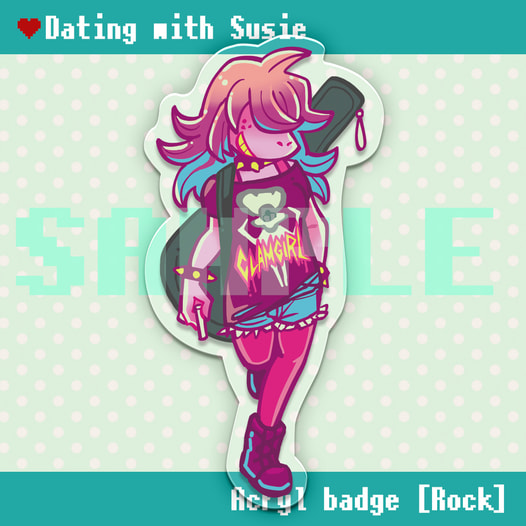 Dathing with Susie　アクリルバッジ「Rock」