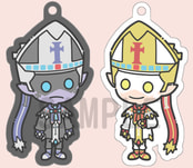 ちび白黒無常のしろくろアクキー 神の眷属