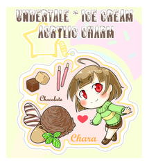 UNDERTALE×アイスクリーム アクリルキーホルダー キャラ