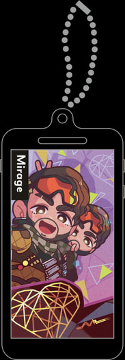 APEXLegendsバナー風アクリルキーホルダー・ミラージュ