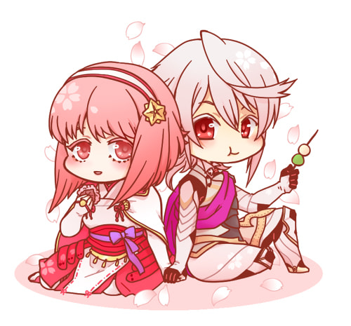 カムイ＆サクラお花見アクリルキーホルダー
