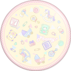 badge "BabyShower" ピンク
