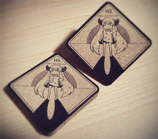 いにしえちゃんねる。焦がしコルクコースター