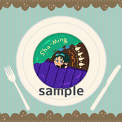 ドーナツ風缶バッジ（沙明）
