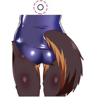お尻キーホルダー（マロン）