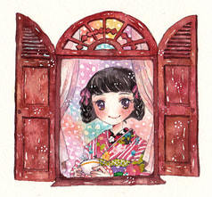 窓枠少女【赤】