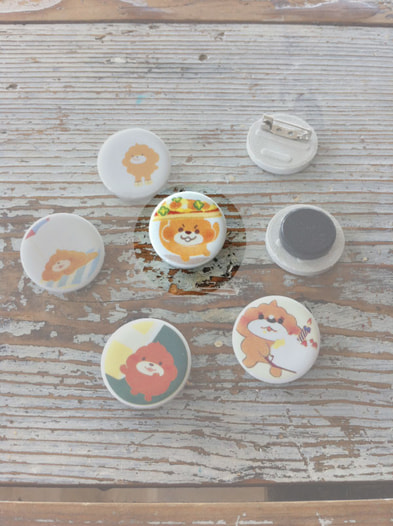 またよし うんくまバッジ「ピザ」