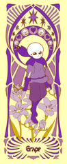 ミュシャ風しおりグレープ(swapfell purple sans)