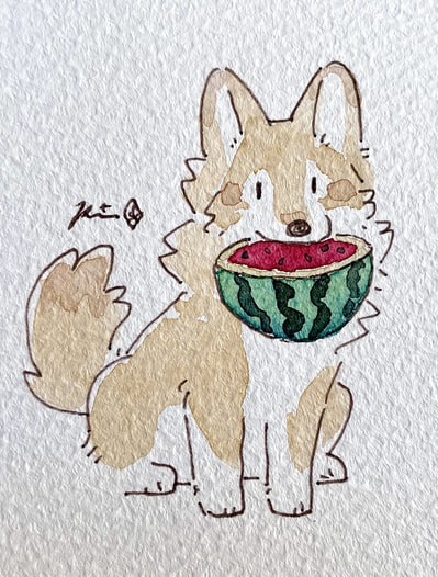 ミニ原画すいか