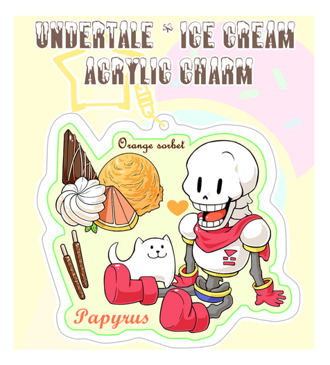 UNDERTALE×アイスクリーム アクリルキーホルダー パピルス