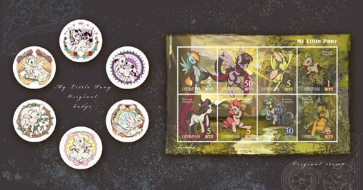 MyLittlePony☆Mane6缶バッチ＆切手風シールセット