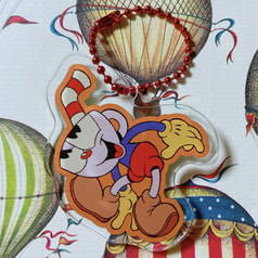 Cuphead reversible acrylic keychain 