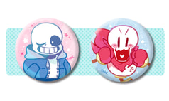 骨兄弟バッジ-Undertale-/ Sans & Papyrus