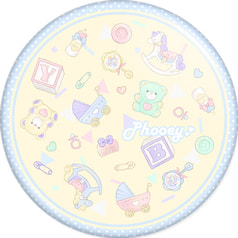 badge "BabyShower" ブルー