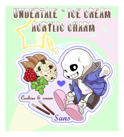 UNDERTALE×アイスクリーム アクリルキーホルダー サンズ