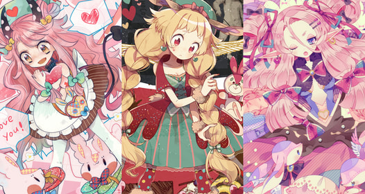 バレンタイン×チョコ擬人化ポストカードセット