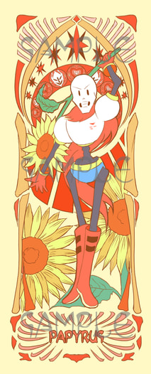 ミュシャ風しおりpapyrus(tale papyrus)