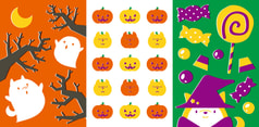 ハロウィン／ポストカード3枚セット