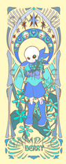 ミュシャ風しおりberry(swap sans)