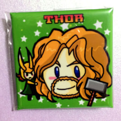 アベンジャーズ☆スクエア缶バッチ【ソー】  