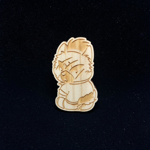 【木製バッチ】振り向きヤスヨリ