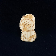 【木製バッチ】振り向きヤスヨリ