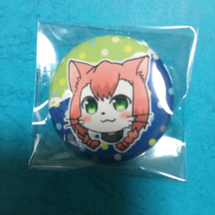 ネコ博士缶バッジ小