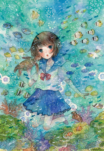 【エメラルドグリーンの海】ポストカード
