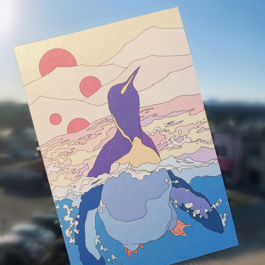 トレペポストカードペンギン