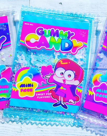 メイベル Mabel シャカシャカグリッターラメキャンディポーチ