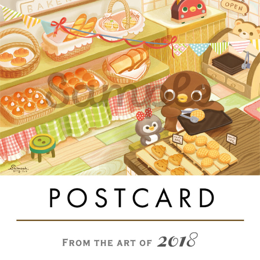 POSTCARD-「街のベーカリー」