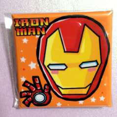 アベンジャーズ☆スクエア缶バッチ【アイアンマン】 