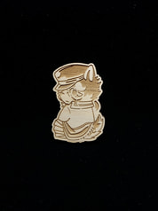 【木製バッチ】振り向きマサノリ