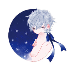 アクリルキーホルダー（青）