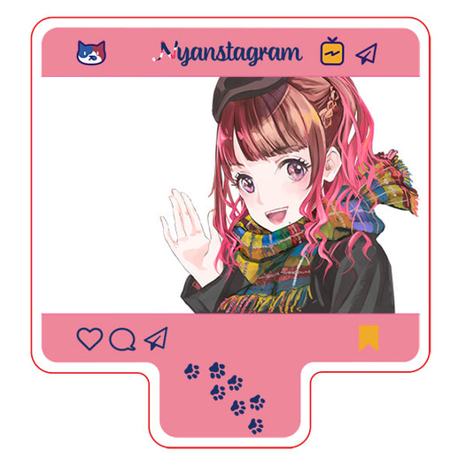 「ゆりしぃ☆とデート」アクリルキーホルダー秋冬編赤髪ロングVer