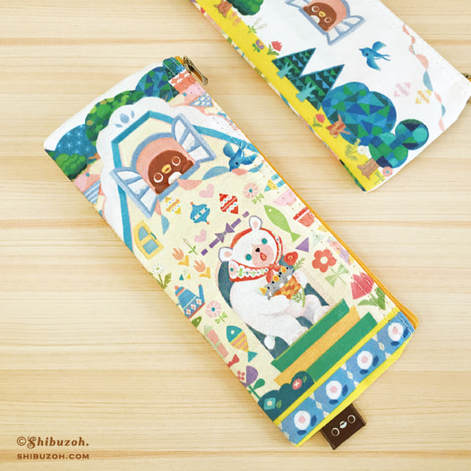 Pencase-シロクマとペンギンとおおきないえ