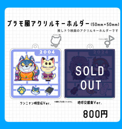 プラモ風アクリルキーホルダー（ワンニャン時空伝）