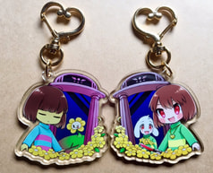 Chara+Asriel／Frisk+Flowey アクリルキーホルダー