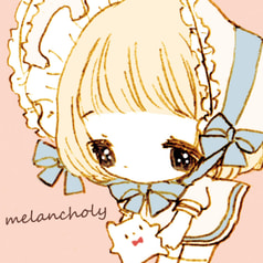 melancholy缶バッジ（ピンク）