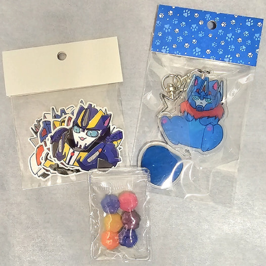 ゆらゆらしっぽ アクキー＆マットステッカー